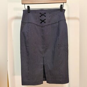 NWT Express Y2K Corset Pinstripe Pencil Skirt